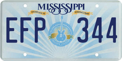 MS license plate EFP344