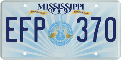 MS license plate EFP370