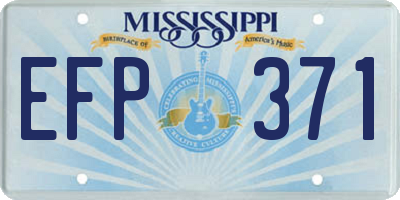 MS license plate EFP371