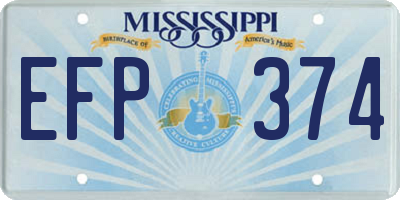 MS license plate EFP374