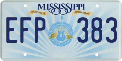 MS license plate EFP383