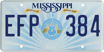 MS license plate EFP384