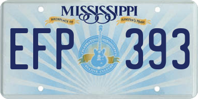 MS license plate EFP393