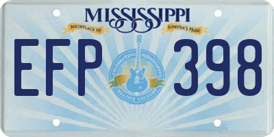 MS license plate EFP398