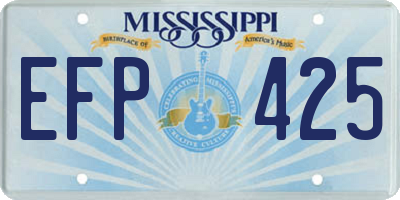 MS license plate EFP425