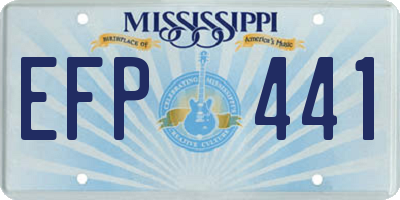 MS license plate EFP441