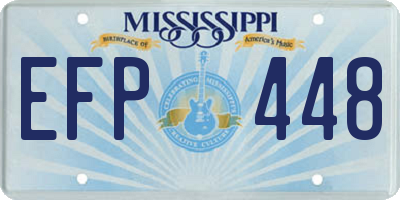 MS license plate EFP448
