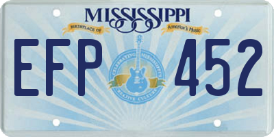 MS license plate EFP452