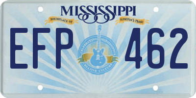 MS license plate EFP462