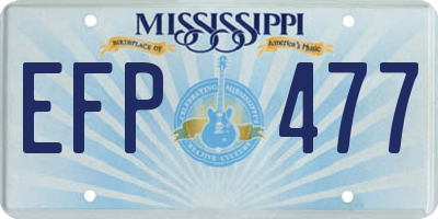 MS license plate EFP477
