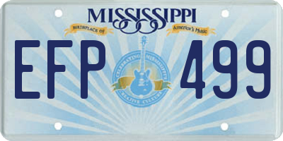 MS license plate EFP499