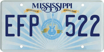 MS license plate EFP522