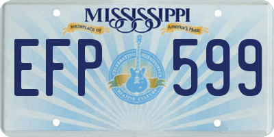 MS license plate EFP599