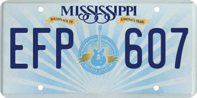 MS license plate EFP607