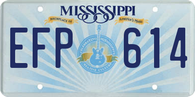 MS license plate EFP614