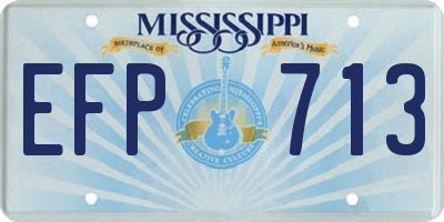 MS license plate EFP713