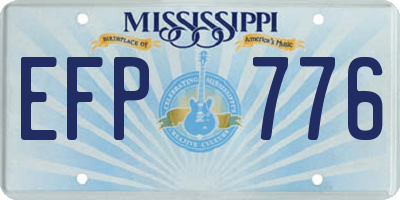 MS license plate EFP776
