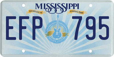 MS license plate EFP795