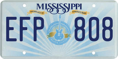 MS license plate EFP808