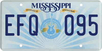 MS license plate EFQ095