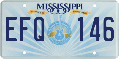MS license plate EFQ146