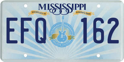 MS license plate EFQ162