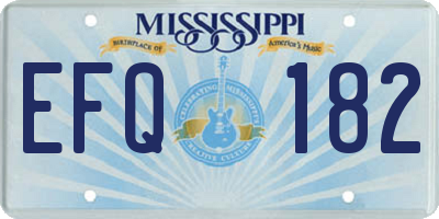 MS license plate EFQ182