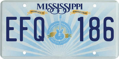 MS license plate EFQ186