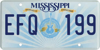 MS license plate EFQ199