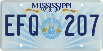 MS license plate EFQ207