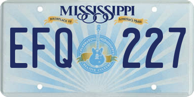 MS license plate EFQ227