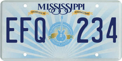 MS license plate EFQ234