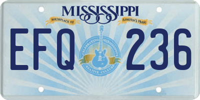 MS license plate EFQ236
