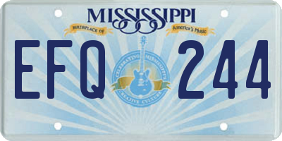 MS license plate EFQ244