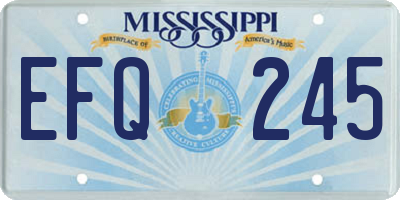 MS license plate EFQ245