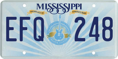 MS license plate EFQ248
