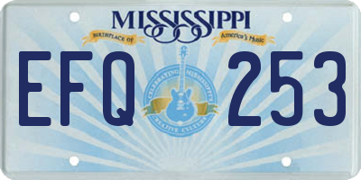 MS license plate EFQ253