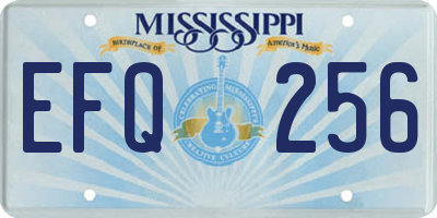MS license plate EFQ256
