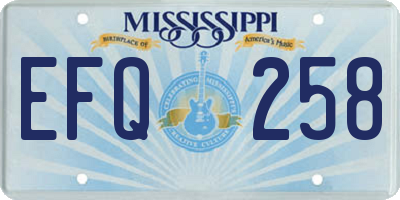 MS license plate EFQ258