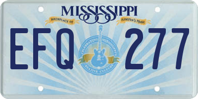 MS license plate EFQ277