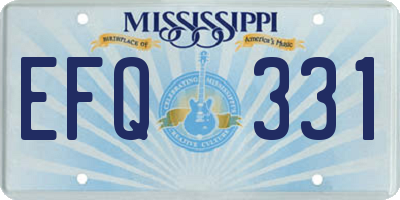 MS license plate EFQ331