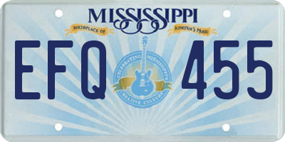 MS license plate EFQ455