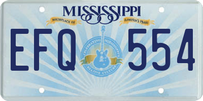 MS license plate EFQ554