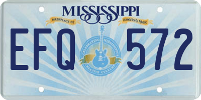 MS license plate EFQ572