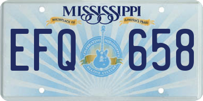 MS license plate EFQ658