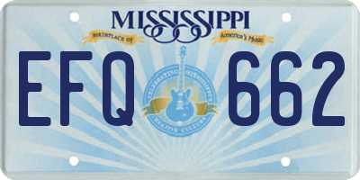 MS license plate EFQ662
