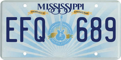 MS license plate EFQ689