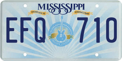 MS license plate EFQ710