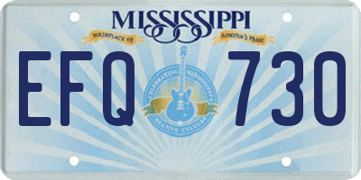 MS license plate EFQ730