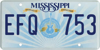 MS license plate EFQ753